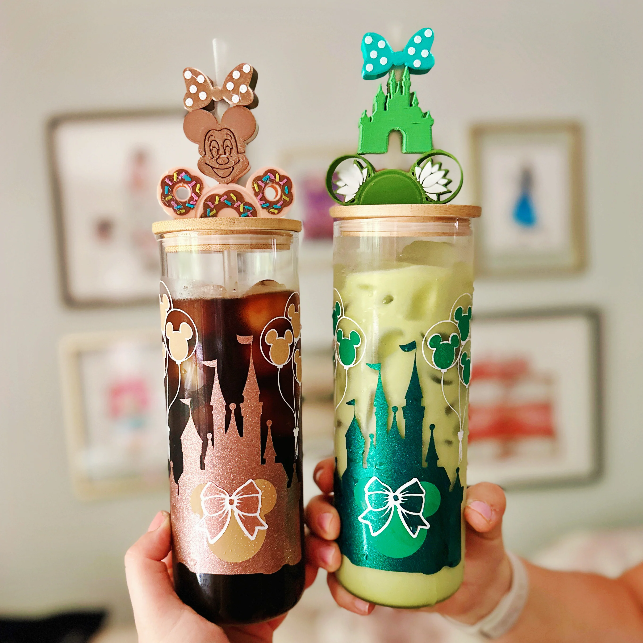 Glitter Castle with Balloons 25 oz Glass Can - Image 3
